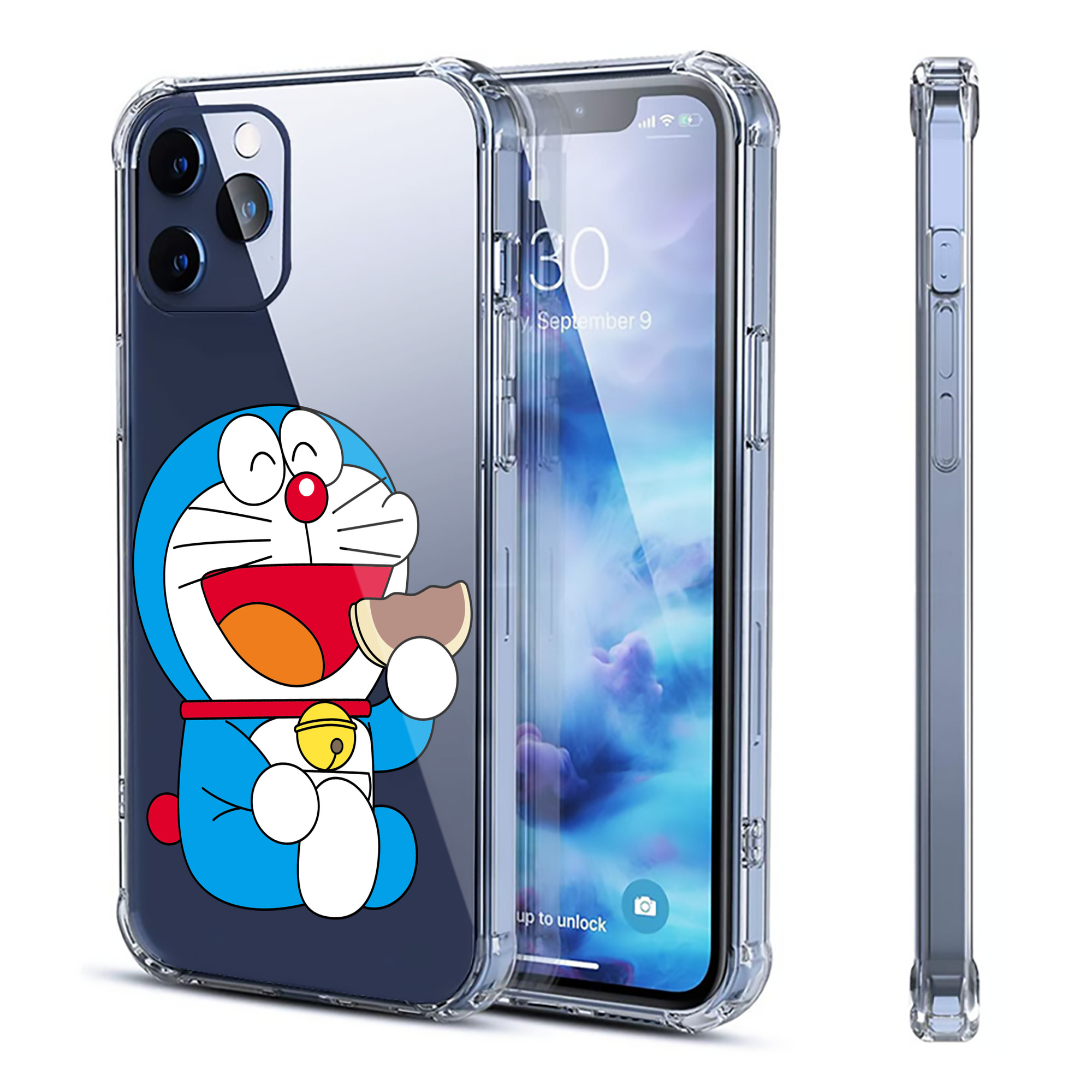 （画像用） ドラえもん Doraemon 【iPhone 12シリーズ対応】透明スマホケース（クリアソフトケース）